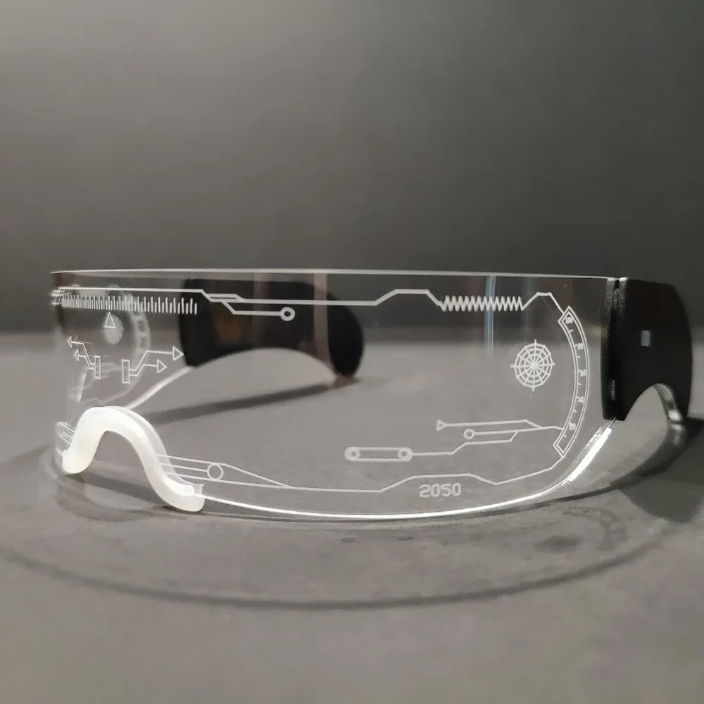 Cyberpunk LED Glasses | Futuristic Fashion Goggle | Rave Festival Accessories